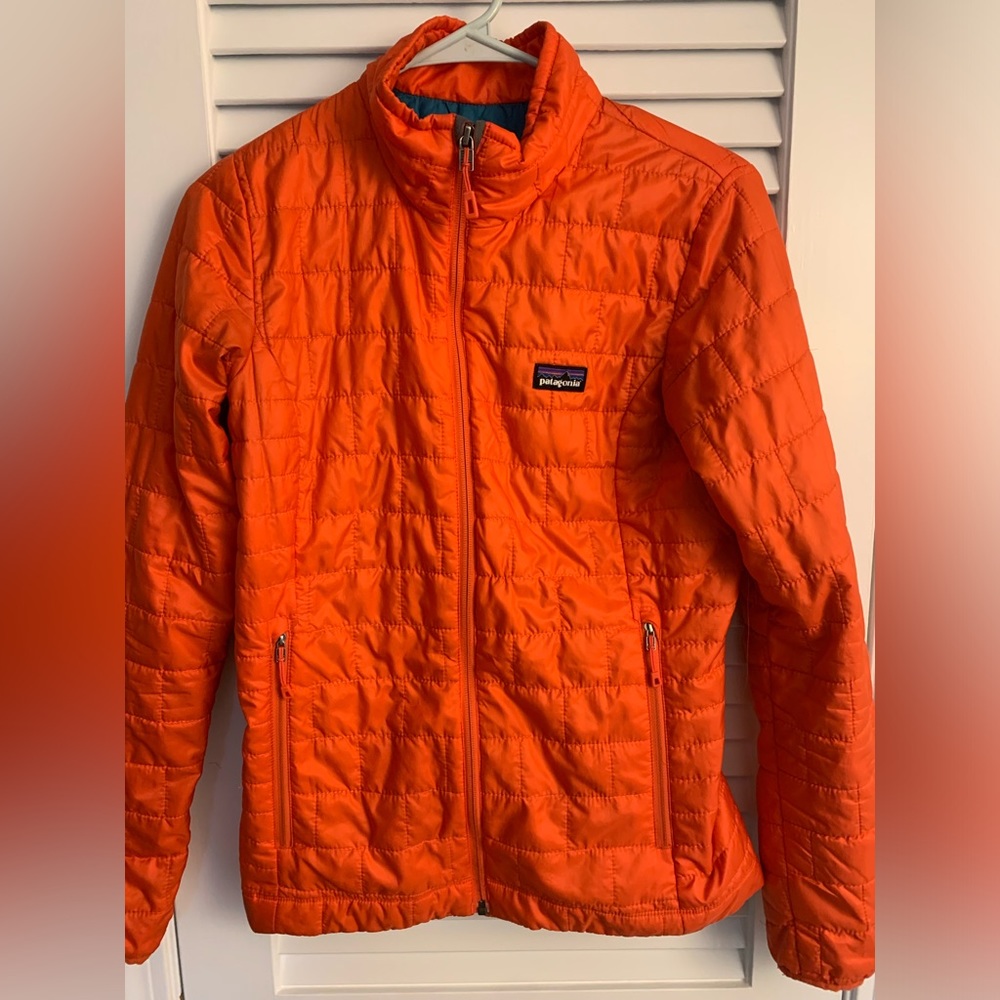 Patagonia Orange Quilted Lightweight Jacket